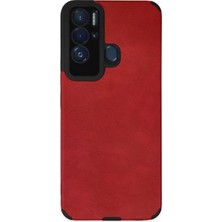 Eco Port Tecno Pova Neo Kılıf Loop Deri Silikon - Kırmızı