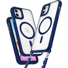 Eco Port Iphone 12 Kılıf Enka Magsafe Silikon Kılıf - Lacivert