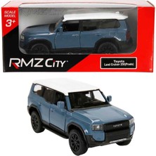 1:32 Rmz City Uzak Doğu Serisi Die Cast Çek Bırak Model Araba - Mavi-Beyaz Toyota Land Cruise 250 (Prado)