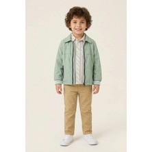 Mininio Erkek Çocuk Rüzgarlık Detaylı 3'lü Takım - Yeşil