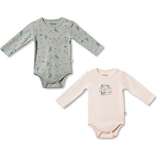 BabyCosy Organic Wear Bebek 2li Uzun Kollu Badi %100 Organik Pamuk, Bebek ve Yenidoğan Serisi - CSY8202
