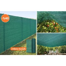 %40 Gölgelik File 2 Metre x 20 Metre Bahçe Gizleme Ağı Bahçe  Çit Örtüsü Meyve Ağacı Örtüsü