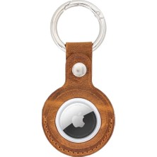 K-Yonlineticaret Apple Airtag Uyumlu Deri Anahtarlık, G19 Taba