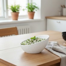 Külsan M291308.CW - Tilda Matt 3'lü Krem Beyaz Kase Seti 13,5X12,5 Cm, Thermoset Melamin