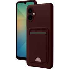 Eco Port Samsung Galaxy A07 Kelvin Kartvizitli Silikon - Bordo