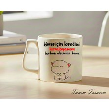 Tanem Transparan - Lüks Kupa Kahve Çay Fincanı Hediye Kupa Ofis ve Ev Için Dekoratif Şık Bardak