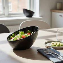 Külsan M291711.BL - Tilda Matt 3'lü Siyah Kase Seti 17X16 Cm, Thermoset Melamin