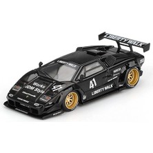 Mini GT 1/64 Lamborghini Countach LB-WORKS Siyah Model Araç 11x5x5 cm Detaylı Koleksiyon