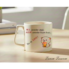 Tanem Transparan - Lüks Kupa Kahve Çay Fincanı Hediye Kupa Ofis ve Ev Için Dekoratif Şık Bardak