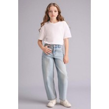 DeFacto Baggy Fit Jean Pantolon Kız Çocuk G4650A826SM
