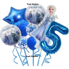 Parti Station Frozen Karlar Ülkesi Elsa Konsept 5 Yaş Doğum Günü Balon Set Frozen Elsa Temalı Balon Set