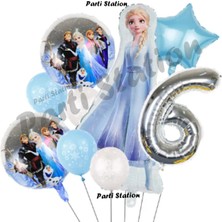 Parti Station Frozen Karlar Ülkesi Elsa Konsept 6 Yaş Doğum Günü Balon Set Elsa Karlar Ülkesi Temalı Balon Set