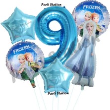 Parti Station Frozen Karlar Ülkesi Elsa Konsept Doğum Günü Balon Set 9 Yaş Elsa Karlar Ülkesi Temalı Balon Set