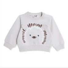 Hellobaby Hellobaby, Erkek, Sweatshirt, Hayvan Baskılı, Çıtçıtlı, Bisiklet Yaka, Uzun Kol