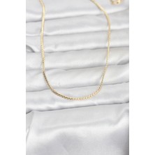 Eco Lounge cm 14K Gold Renk Yassı Zincir Model 60 cm Kadın Kolye