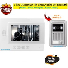 Ucuzcu Market 7 Inç Dokunmatik Görüntülü Diafon (Renkli-Sesli Konuşma-Kapıyı Açma)