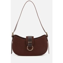 Hotiç Kadın Kahverengi Kilit Detaylı Omuz Çantası