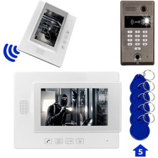 Pazarcan 773TP 1 Daire 7'' Nfc - Parmak Izi Girişli Görüntülü Diafon Kapı Zili Interkom Akıllı E