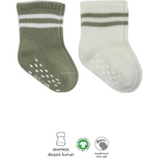 SHC4200 Mey Ithalat® Çemberli Kaymaz Soket Çorap 2'li BS10125 Nil Ekru