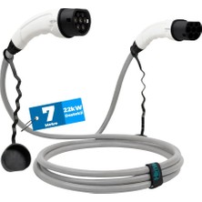 Hims EMEF-22T2-GB-7 22kW Tip 2 Soketli Gri 7m Elektrikli Araç Şarj Kablosu