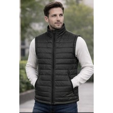 Hamitogulları Siyah Ray Dikişli Polarlı Yelek