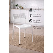 Flinder Mutfak Sandalyesi Ergonomik Tasarım Galvanizli Metal ve UV Dayanıklı Plastik 130 kg Taşıma Kapasiteli