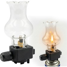 Najmaddin Powermaster PM-28778 Cam Fanuslu Gaz Kartuş Uyumlu Nostaljik Kamp Lambası