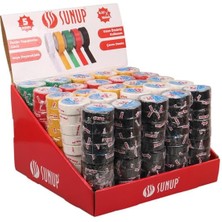 Najmaddin Sunup SN-27919 0.13X18MM 5 Renk Izole Elektrikçi Bant 10 Metre 50X5'LI Paket (Kırmızı- Sarı - Siyah - Yeşil - Beyaz)