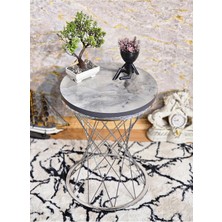 Sevinç Mobilya Krom Boyalı Pota Sehpa-Sehpa-Ahşap Sehpa-Metal Sehpa-Sunta Sehpa-Tek Sehpa-Zihon Sehpa