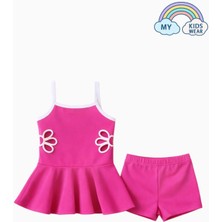 My Kids Wear Kız Çocuk Nakış Detaylı Garson Boy Mayo 5-14 Yaş 12588