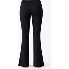 Et Siyah Tokalı Ispanyol Paça Pantolon