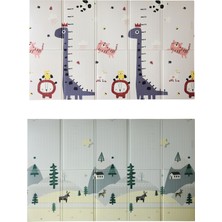 Coolmats Büyüyen Dino & Geyik Vadisi- Çift Taraflı Katlanabilir Oyun Matı