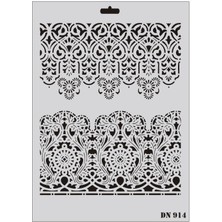 Subutu Dantel Seri DN-914 Stencil 35X25 cm