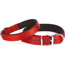 Subutu Seri Dokuma Köpek Boyun Tasması 4X57-65CM Kırmızı