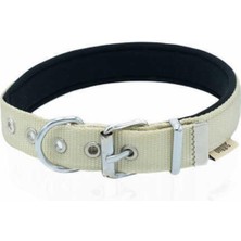 Subutu Softlu Köpek Boyun Tasması 3 cm 42 Cm-50 cm Haki