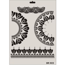 Subutu Dantel Seri DN-922 Stencil 35X25 cm