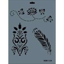 Subutu New Seri N-119 Stencil 35X25 cm