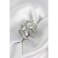 Eco Lounge Zirkon Taşlı 2'li Model Gümüş Renk Kadın Yüzük