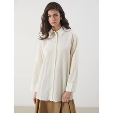 Lc Waikiki Yeni Sezon Çizgili Oversize Kadın Gömlek Tunik