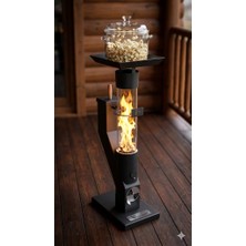 Defne Tasarım Mini Pelet Soba Kasasız Mini Roket Pelet Sobası Bahçe Şöminesi