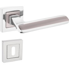 Nobel Ultra Kapı Kolu Nikel Inox Kare Rozetli Oda