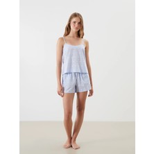 Lc Waikiki Yeni Sezon U Yaka Puantiyeli Askılı Kadın Şortlu Pijama Takım