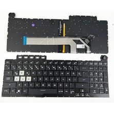 İnfostar Asus Tuf Gaming FX506HF FX506HCB FX506HE ile Uyumlu Notebook Klavye - Siyah - Tr - Backlit - Rgb
