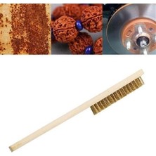 Eco Lounge Metal Telli Fırça Ahşap Saplı Pas Kir Sökme Temizleme Fırçası