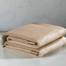 ICON SILK Premium Saf Ipek Fleece Tek Kişilik Battaniye (Gold)