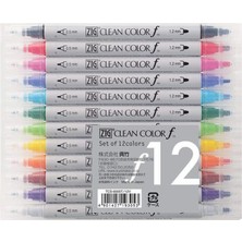 Zig Zıg Clean Color F Tcs-6000T/12V 12'li Kalem Seti Çift Uçlu Renkli Kalemler