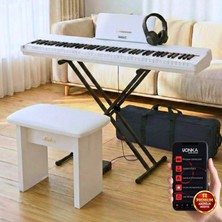 Midex PLX-120WH-ST Katlanır Taşınabilir Dijital Piyano Tuş Hassasiyetli Full Set