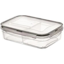 Eco Lounge 3 Bölmeli Kilitli Kapaklı 1 Litre Erzak Saklama Kabı LC-510