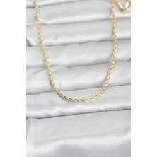 Eco Lounge cm 14K Gold Renk Burgu Model Zincirli 60 cm Kadın Kolye