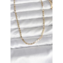 Eco Lounge cm 14K Gold Renk Yassı Zincir Model 60 cm Kadın Kolye